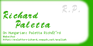 richard paletta business card